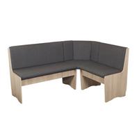 Eckbank Duisburg Anthrazit/Sonoma Eiche - Anthrazit/Sonoma Eiche, KONVENTIONELL, Holzwerkstoff/Textil (125/89/165cm) - MID.YOU