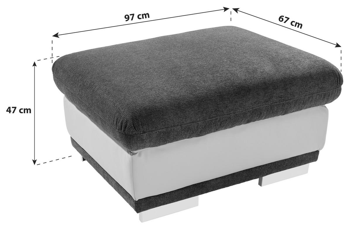 Tabure Seaside - barve kroma/rjavosiva, Konvencionalno, kovina/tekstil (97/47/67cm) - Premium Living
