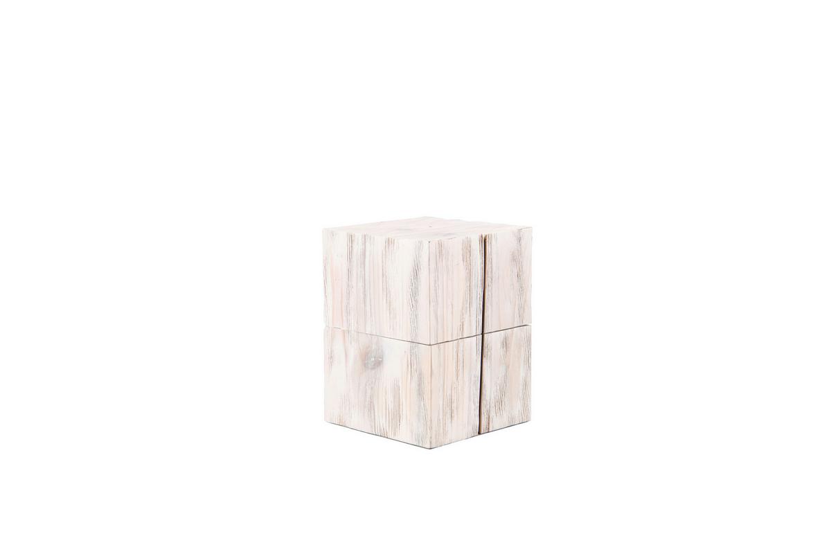 Tischleuchte Treasure in Weiß max. 2 Watt - Weiß, Trend, Holz (12/12/16cm) - Trio Leuchten