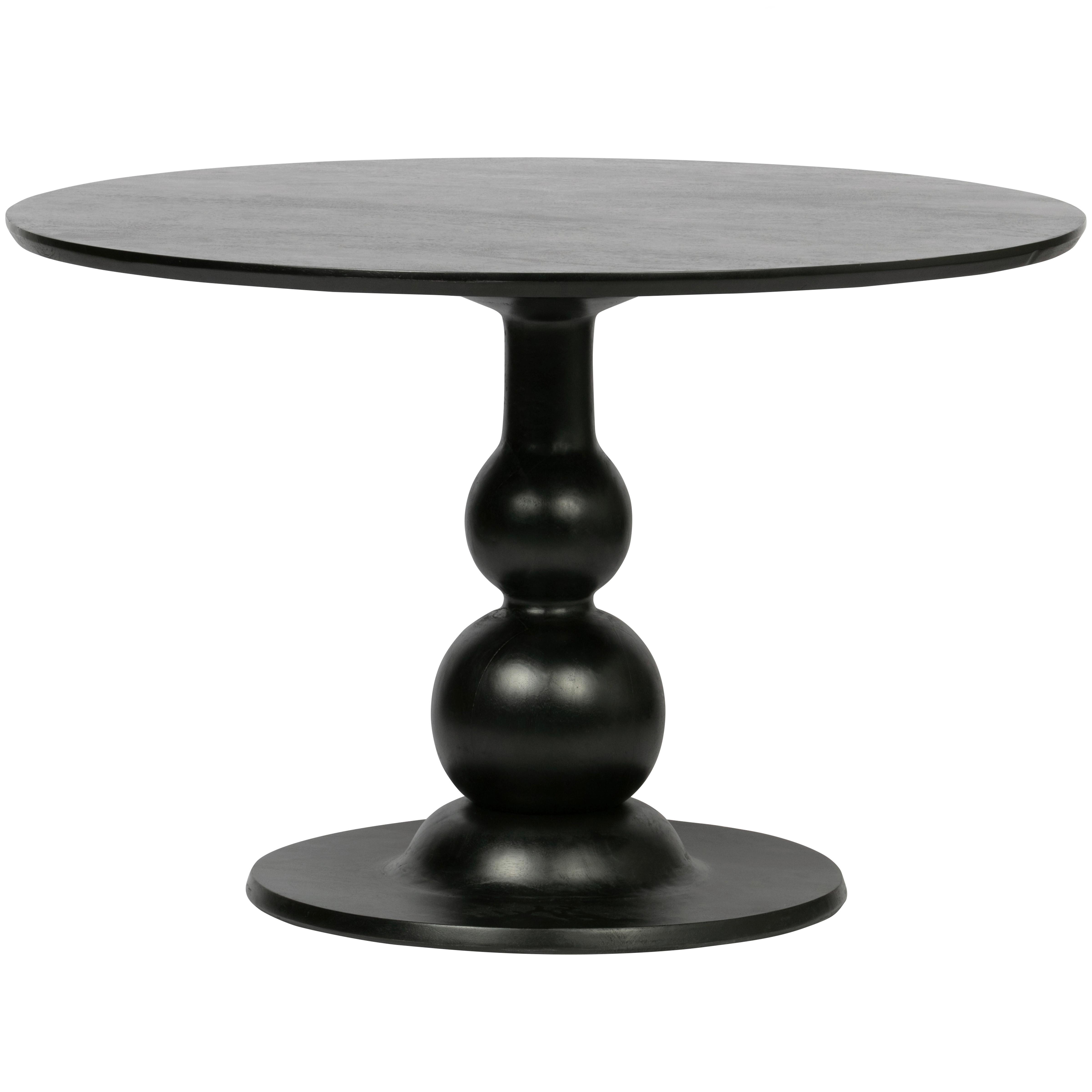 Esstisch Blanco Echtholz Schwarz - Schwarz, Design, Holz (120/120/75cm) - Livetastic