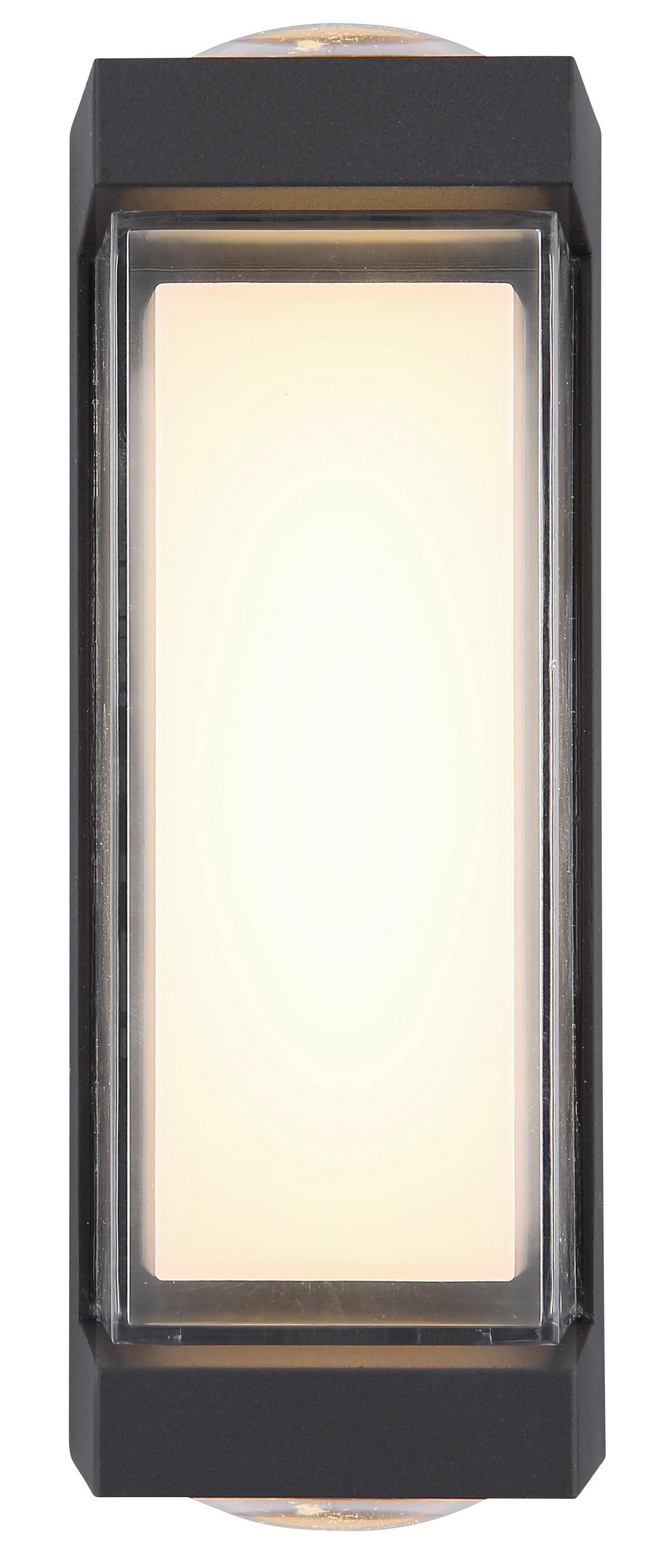 AUSSENWANDLEUCHTE 34316 - Transparent/Anthrazit, Design, Kunststoff/Metall (7,5/8,2/18,7cm) - Globo