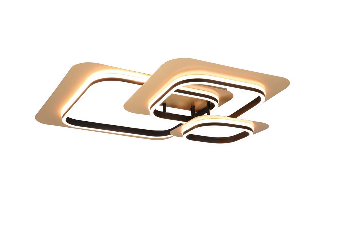 LAMPA SUFITOWA LED 642910380 LUGO - czarny/kolor złoty, Lifestyle, metal (74/74/13cm) - Trio Leuchten