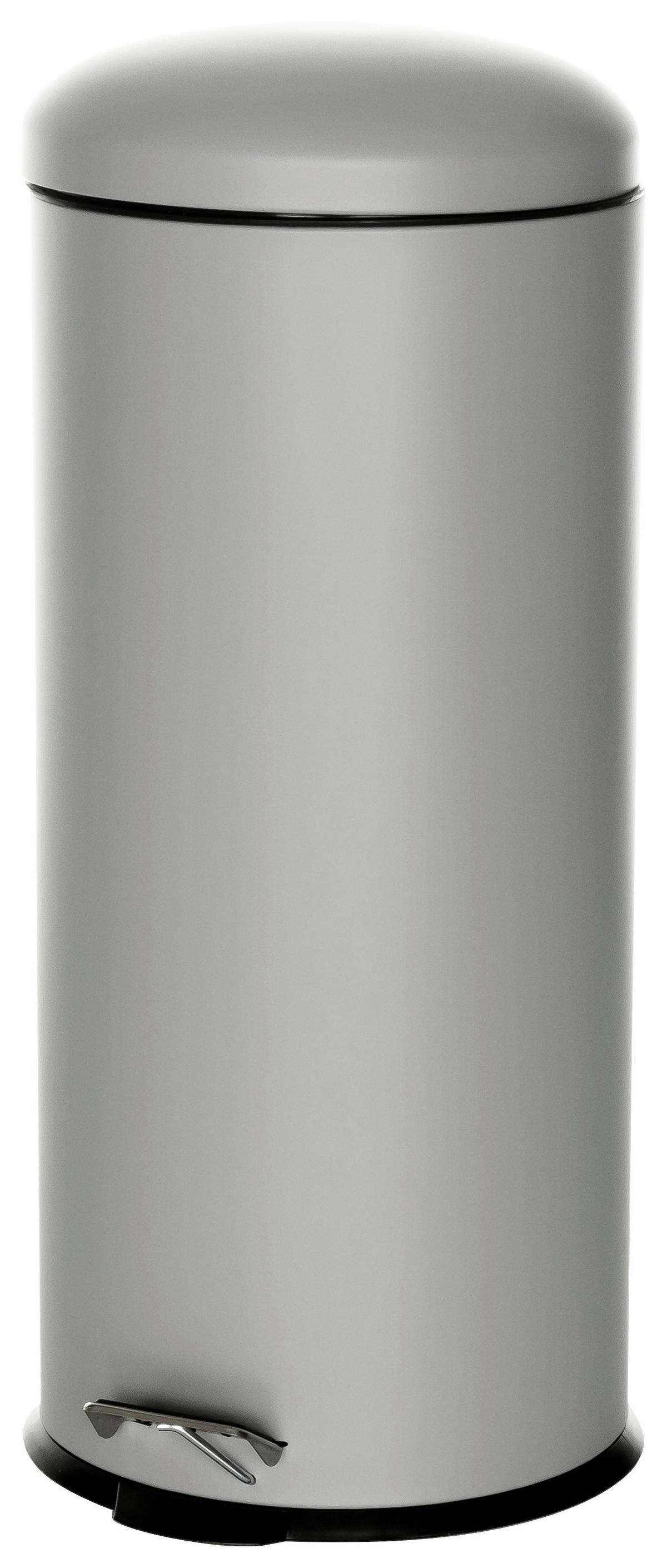 Koš Za Smeti Clean Viii, 30 L, Siva - siva/črna, Basics, kovina/umetna masa (30/69/30cm) - MID.YOU