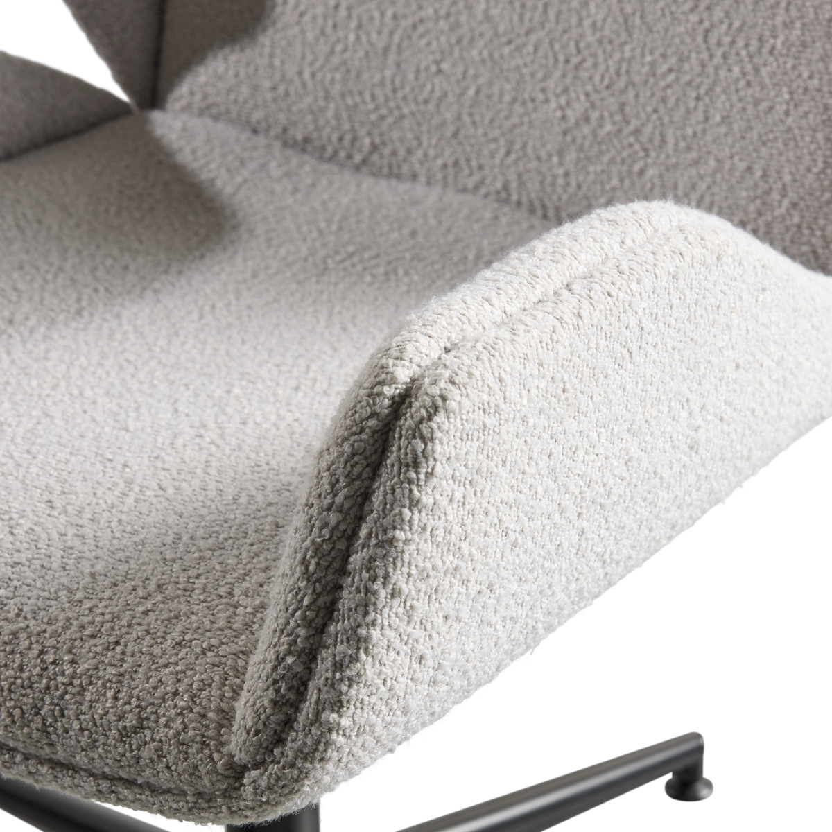 KRZESŁO Z PODŁOKIETNIKAMI LENNOX -TREND- - jasnoszary/czarny, Modern, metal/tkanina (60/87/58cm) - Premium Living