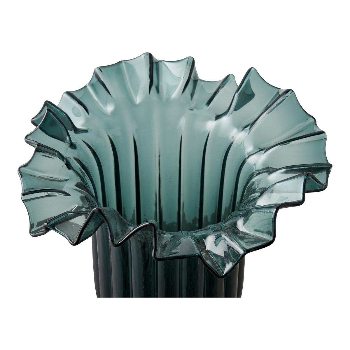 Vase Dunkelgrün - Dunkelgrün, Basics, Glas (25/30cm)