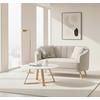 2-SITZER-SOFA HOPE - Greige/Naturfarben, MODERN, Holz/Textil (141/77/73cm) - Bessagi Home
