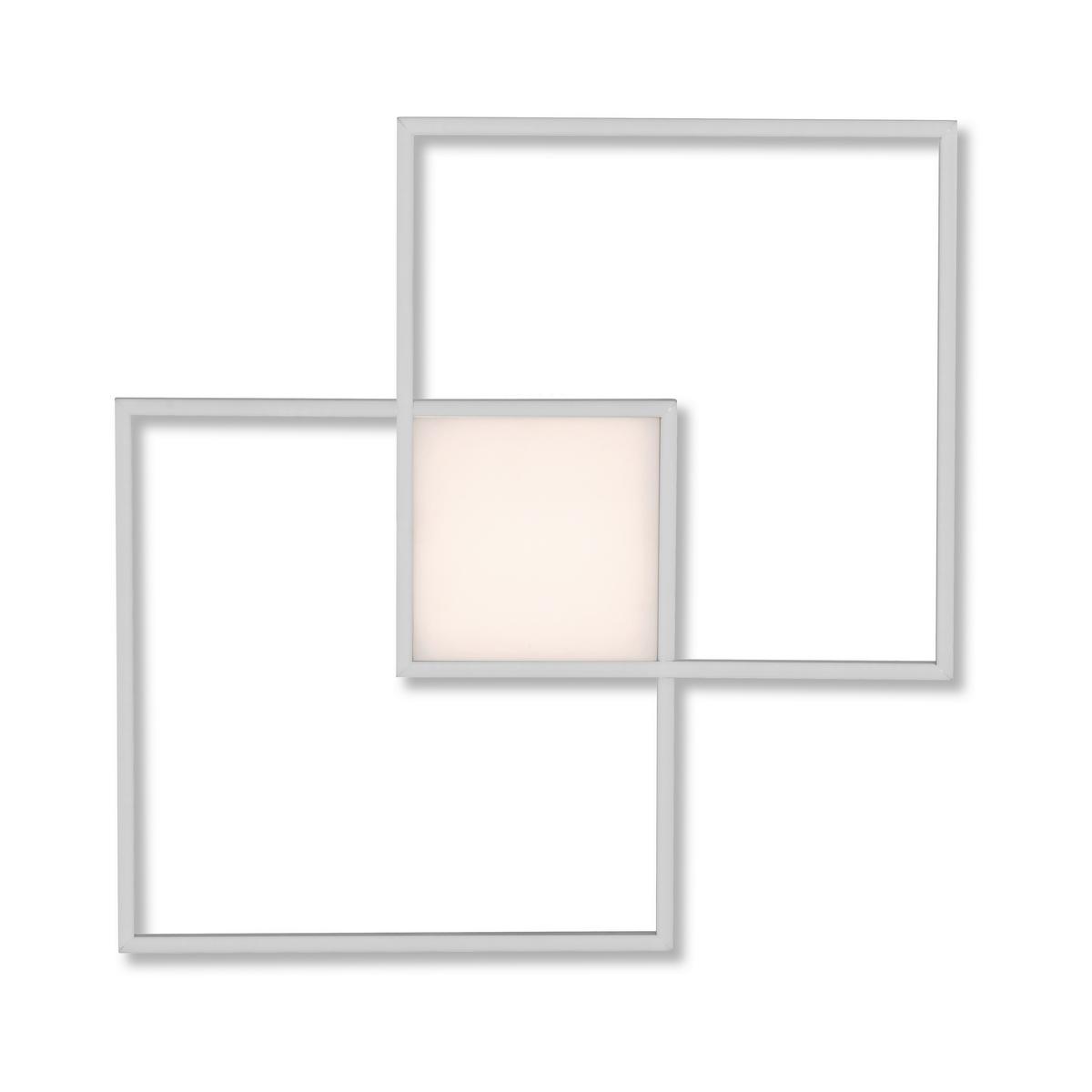 LED-Deckenleuchte Asmin max. 42 Watt - Silberfarben, Kunststoff/Metall (60/60/5,3cm)