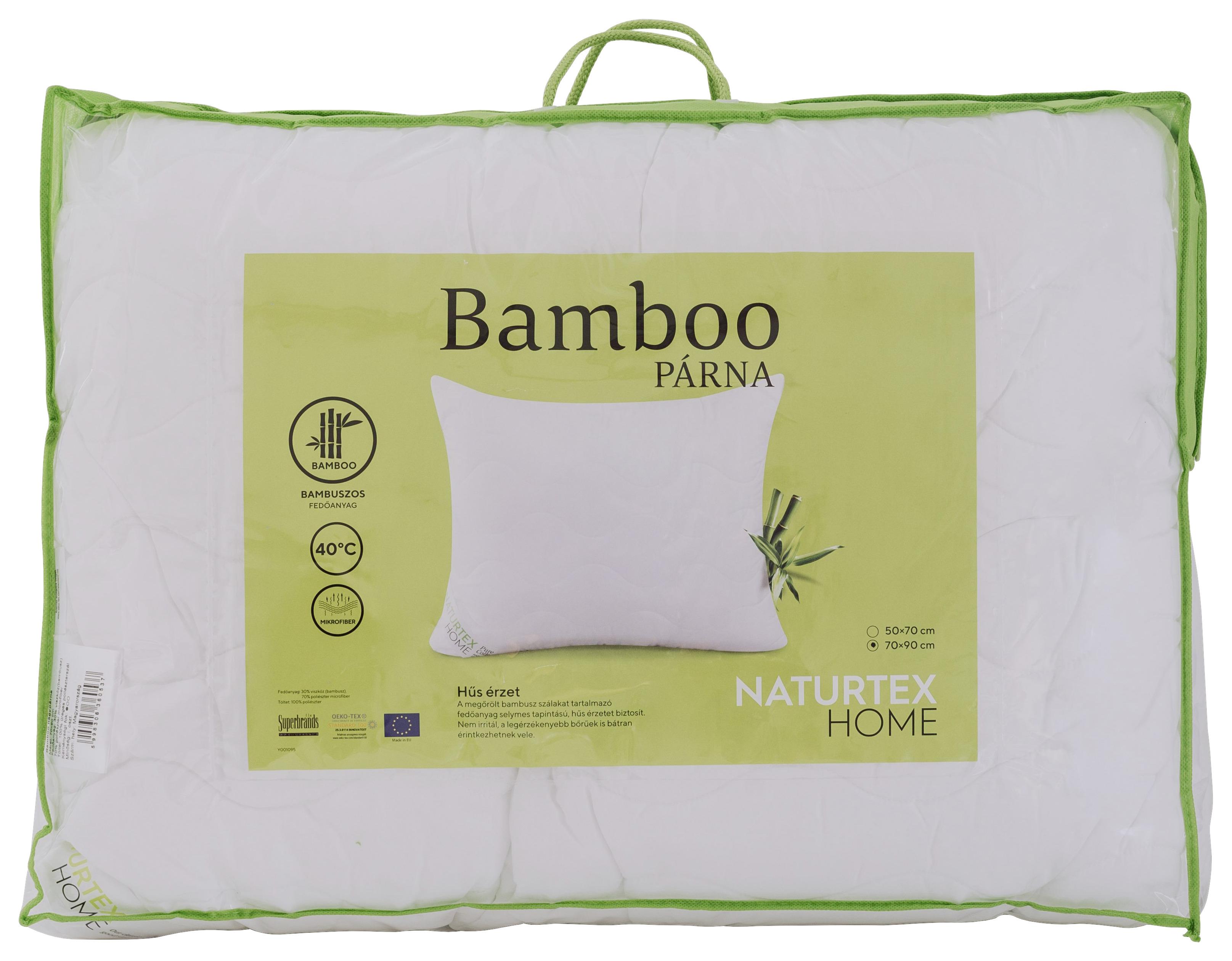 Párna Naturtex Bamboo 70/90cm - fehér, Basics, textil (70/90/10cm) - Naturtex