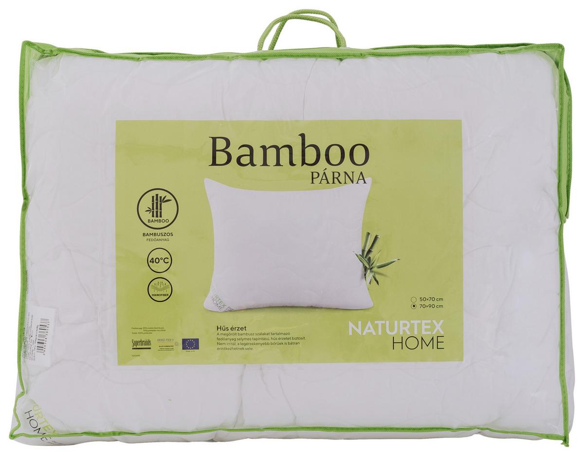 Párna Naturtex Bamboo 70/90cm - fehér, Basics, textil (70/90/10cm) - Naturtex