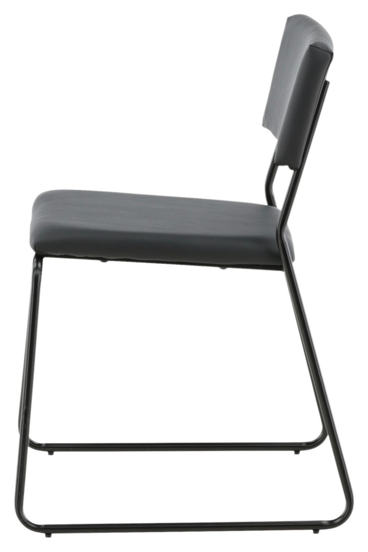 STUHL-SET KENTH - Schwarz, Design, Textil/Metall (40/76/52cm) - Livetastic