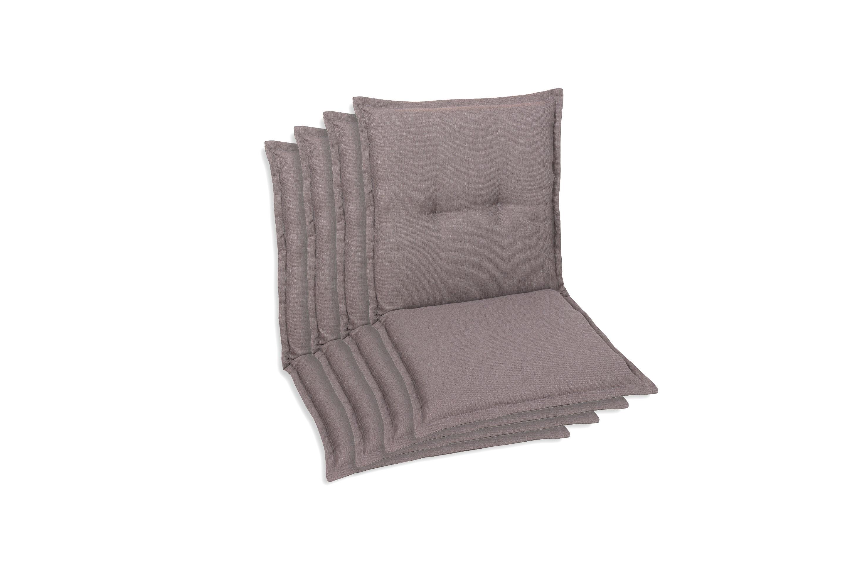 Sesselauflagenset Taupe, 4-teilig - Taupe, Basics, Textil (50/7/100cm)