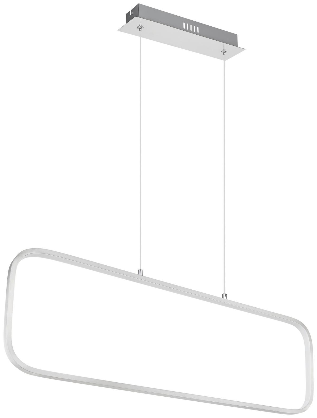 Viseča Led-svetilka Sarah, S Sijalko - barve niklja/opal, Basics, kovina/umetna masa (80/10/120cm) - Globo