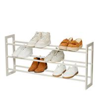 REGAŁ NA BUTY 550429OS - greige, Basics, metal/drewno (54,5-99/17/45,5cm) - LOVE IT STORE IT
