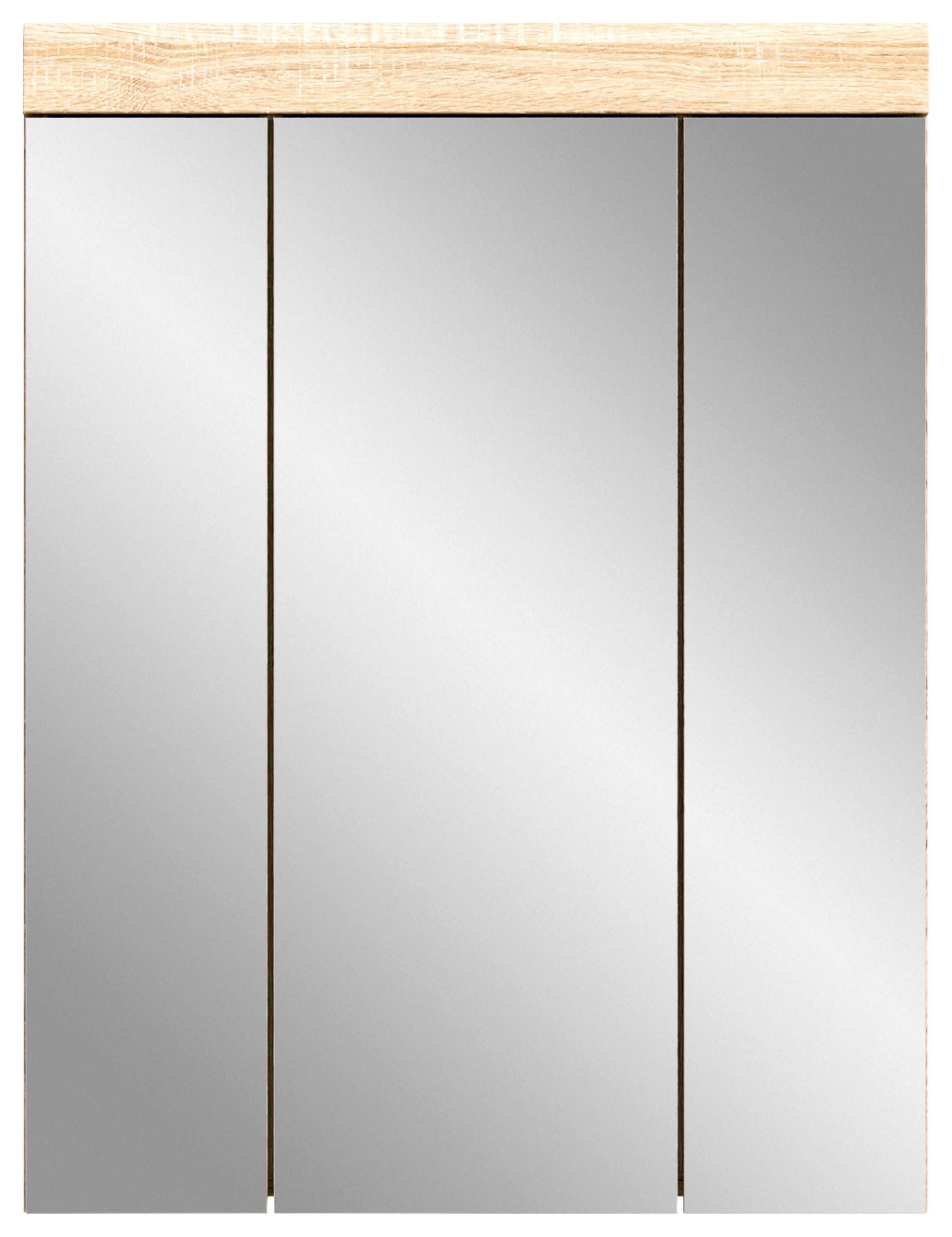Spiegelschrank Lambada ca. 60x79 cm Sonoma Eiche - MODERN, Glas/Holzwerkstoff (60/79/18cm) - MID.YOU