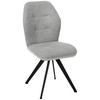Stuhl Storm in Hellgrau - Hellgrau, MODERN, Textil/Metall (48cm) - Premium Living