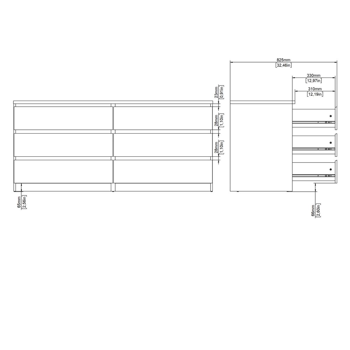 KOMODA SZEROKA NAIA - kolor dębowy/kaszmir, Basics, materiał drewnopochodny (153,8/70,1/50cm) - Boxxx