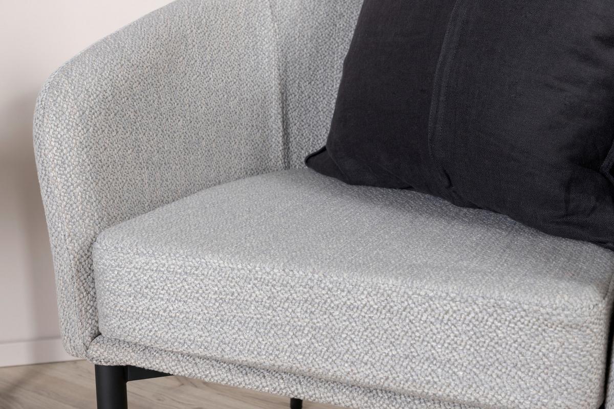 SESSEL FLUFFY - Schwarz/Grau, Design, Textil/Metall (83/70/64cm) - Livetastic