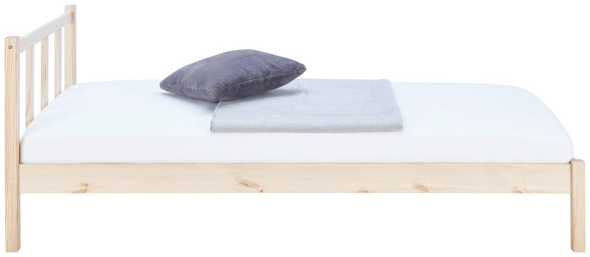 Posteljni Okvir Maren, Masiven Bor, 90x200 - barve bora, Konvencionalno, les (90/200cm) - Mömax