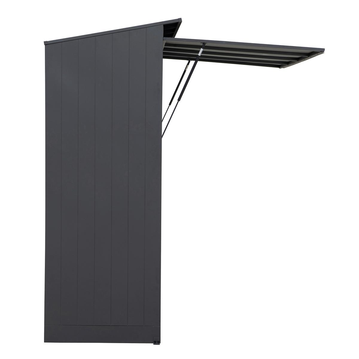 Gartenhaus Mambo Anthrazit/Dunkelbraun - Anthrazit/Dunkelbraun, Basics, Metall (220/226/94cm) - Modante
