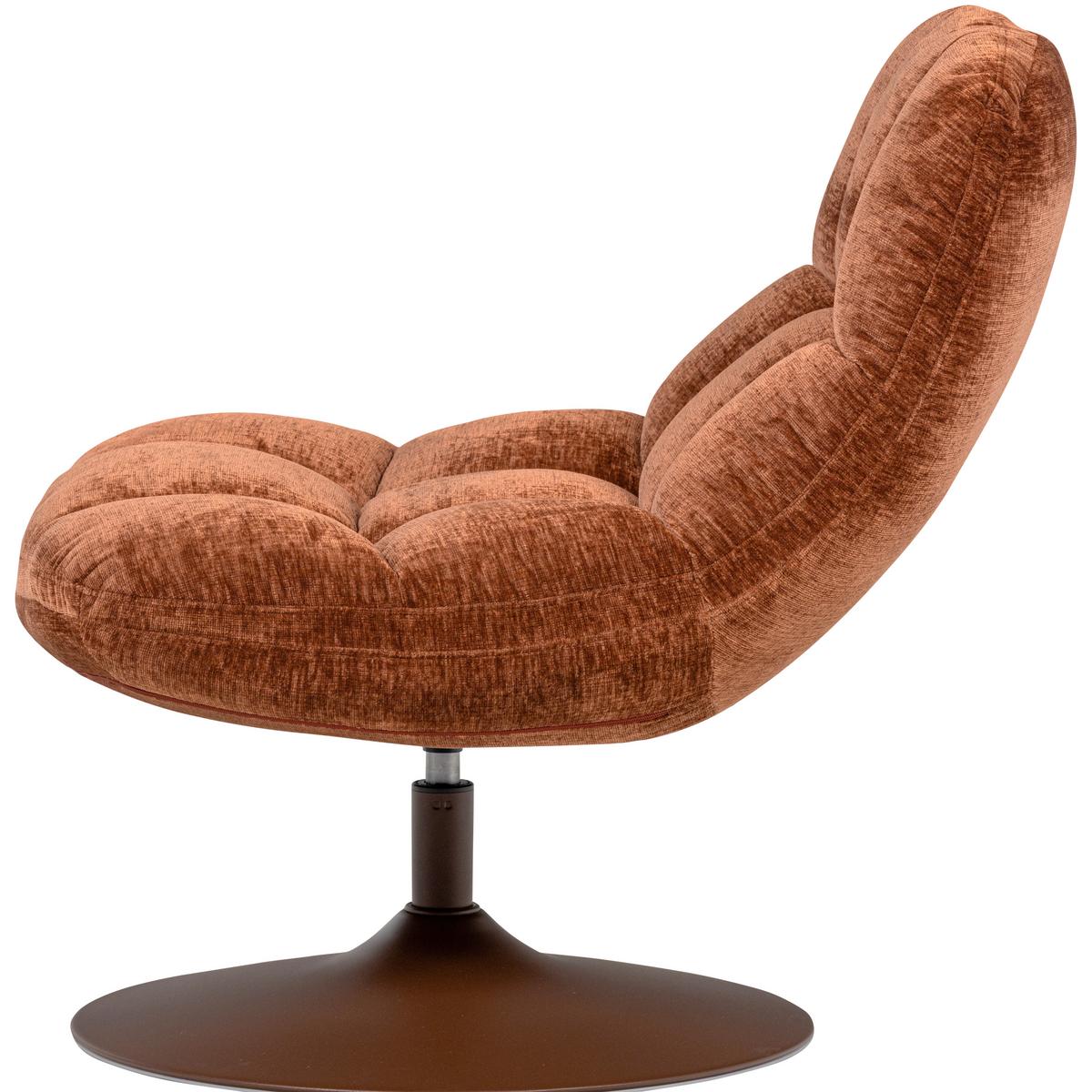 SESSEL Elvi Rostfarben B: 73cm - Rostfarben/Braun, Design, Textil/Metall (73/81/84cm) - Livetastic