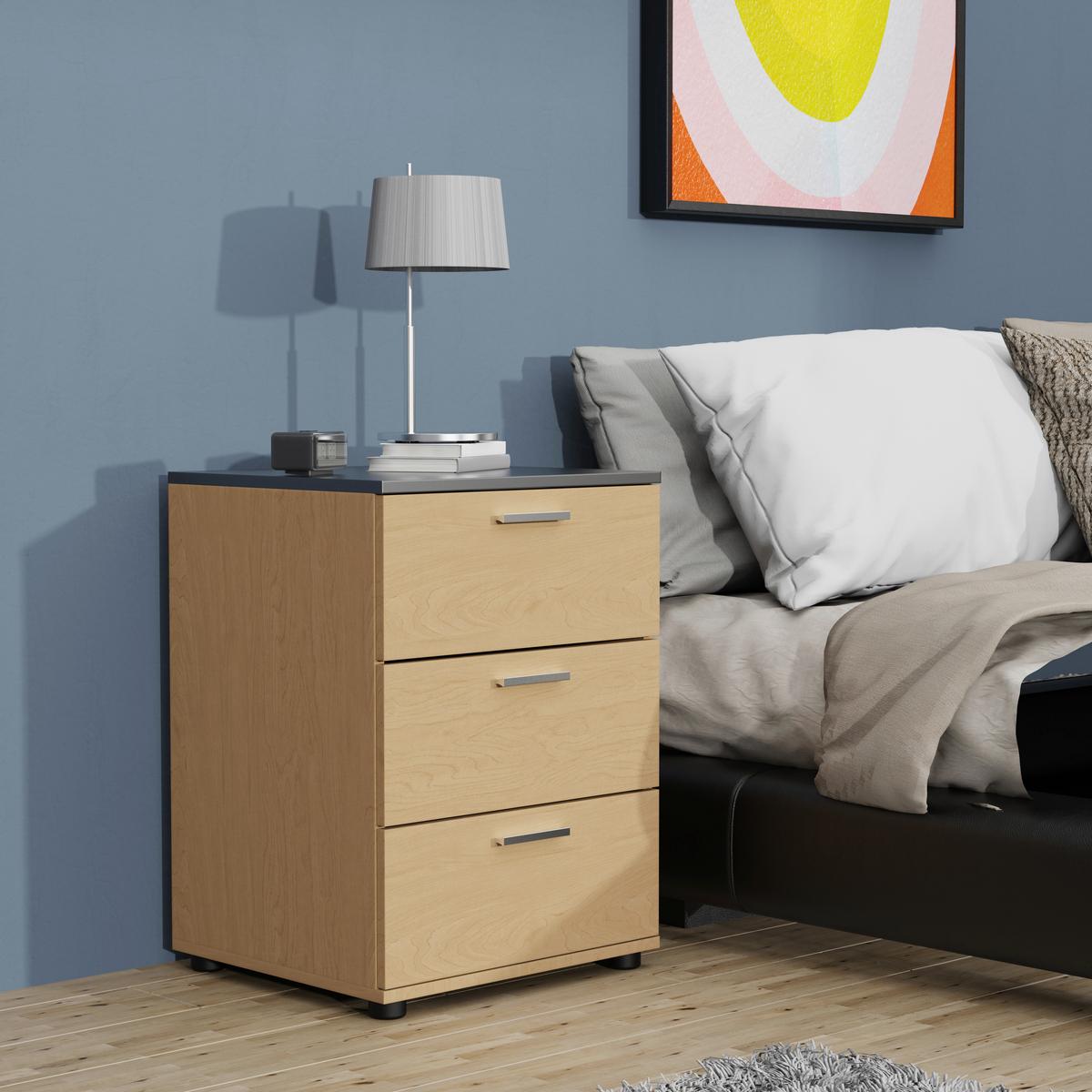 NACHTTISCH TESTALO - Honigeiche/Eichefarben, Modern, Holzwerkstoff/Kunststoff (46/59/42cm) - MID.YOU