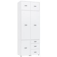 Kleiderschrank Kivo Weiß - Schwarz/Weiß, Basics, Holzwerkstoff/Kunststoff (90/239,40/52,1cm) - Based