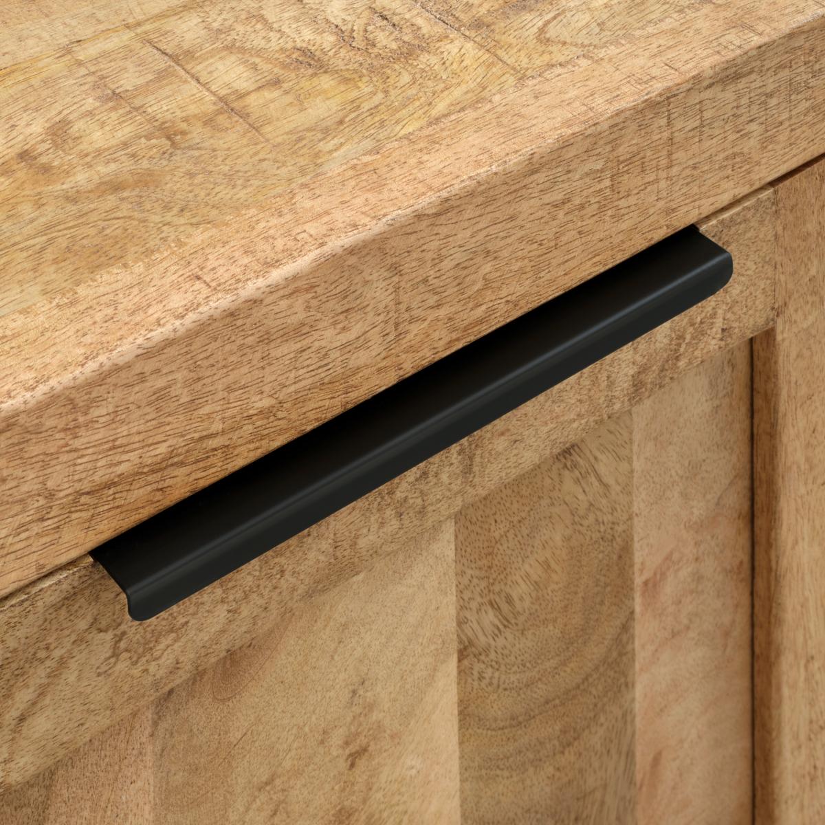 TV-Element Everest in Naturfarben/Schwarz - Schwarz/Naturfarben, Natur, Holz/Metall (175/57/40cm) - Mömax