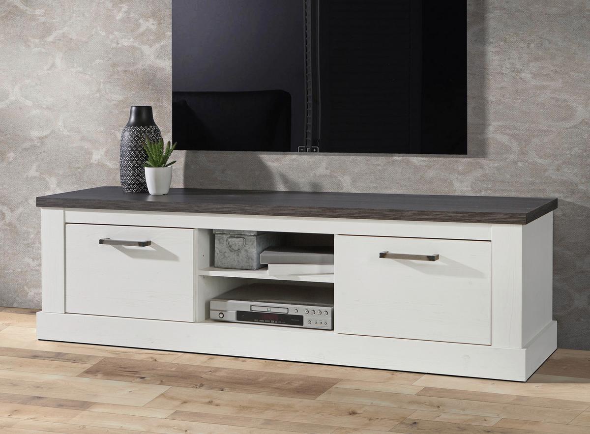 Comodă TV Montreal - alb/culoare coconar, Konventionell, metal/material pe bază de lemn (170,4/48,2/41,4cm) - Premium Living