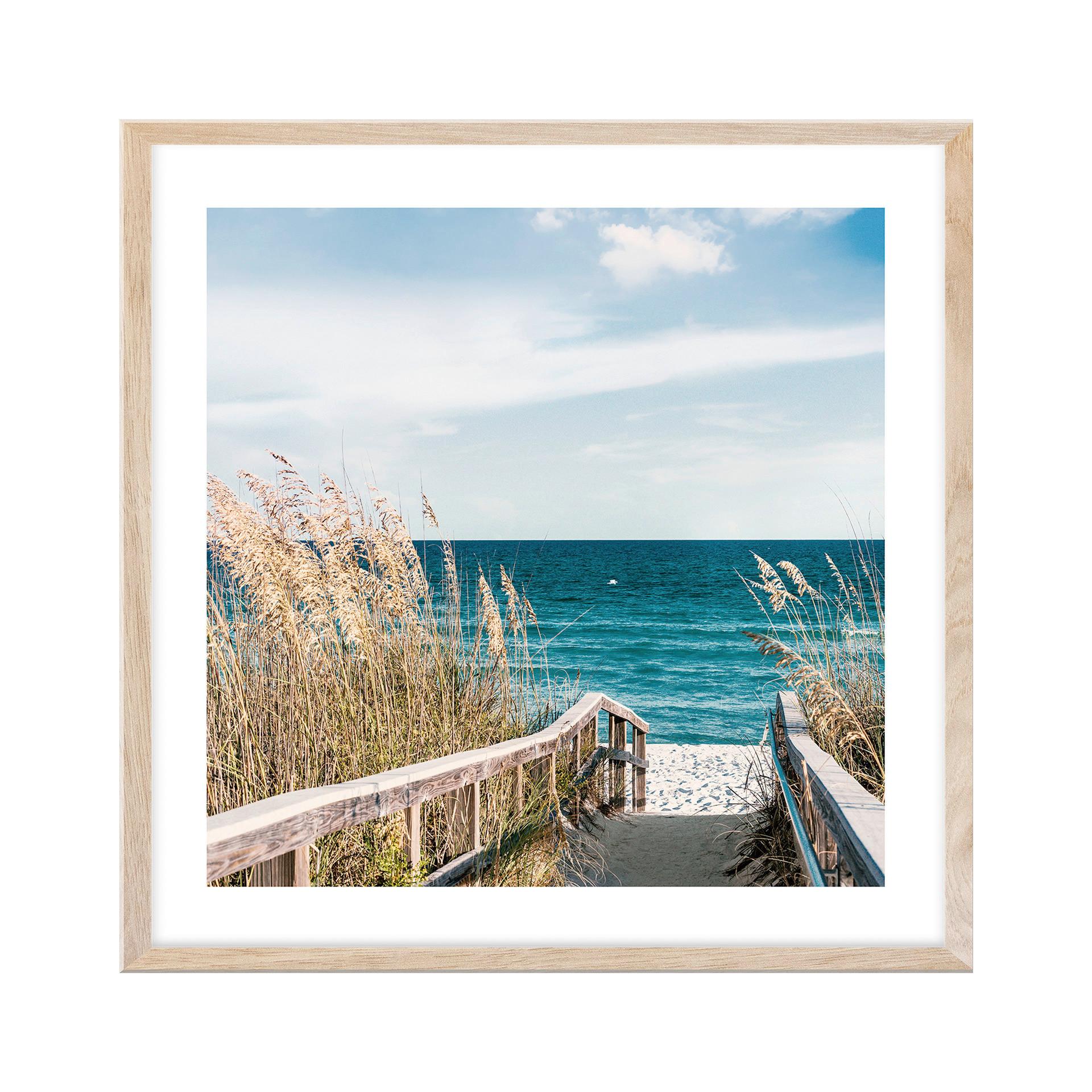 Bild Vous II in Blau/Weiss/Beige ca.30x30cm - Blau/Weiss, Papier/Holzwerkstoff (30/30cm) - Modern Living