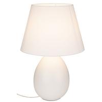 LAMPA STOŁOWA GENUA *SBM* - biały, Lifestyle, metal/tkanina (33/49,5cm) - Marama