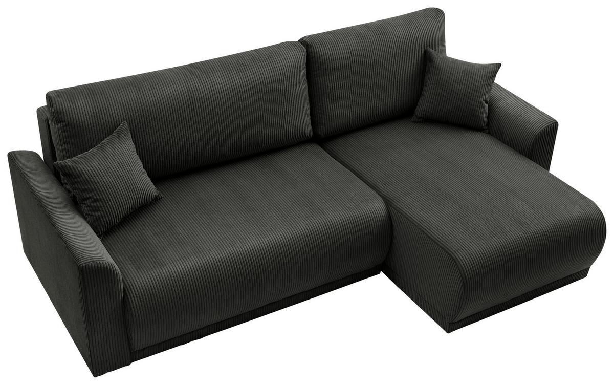 Kutna Garnitura Kim - crna, Moderno, drvo (233/146cm) - Modern Living