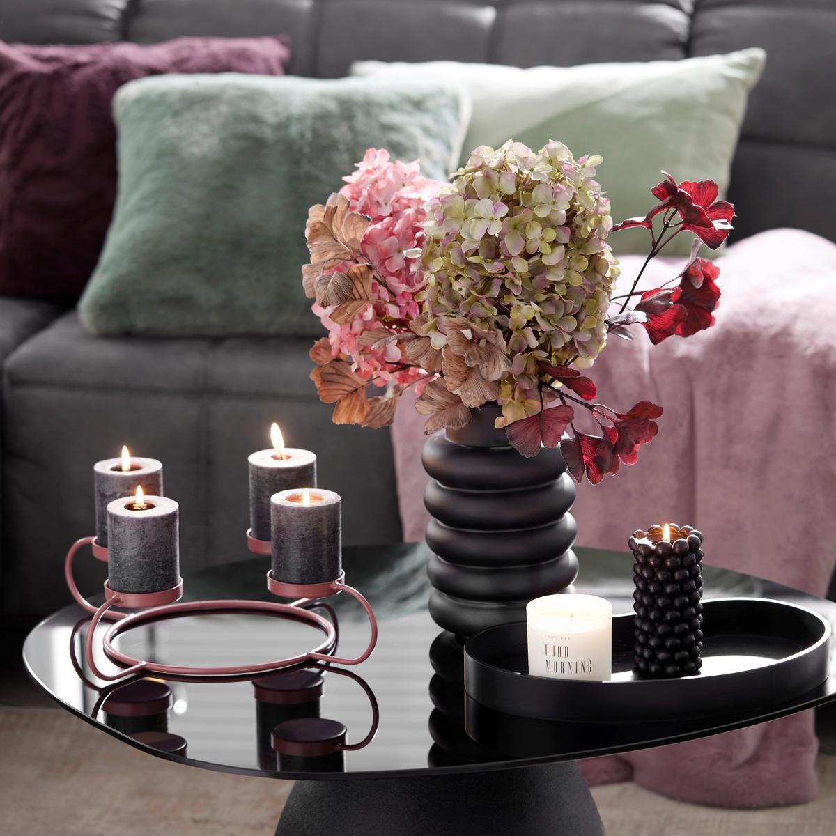 Vase Ribbo II in Schwarz - Schwarz, MODERN, Glas (15/25cm) - Premium Living
