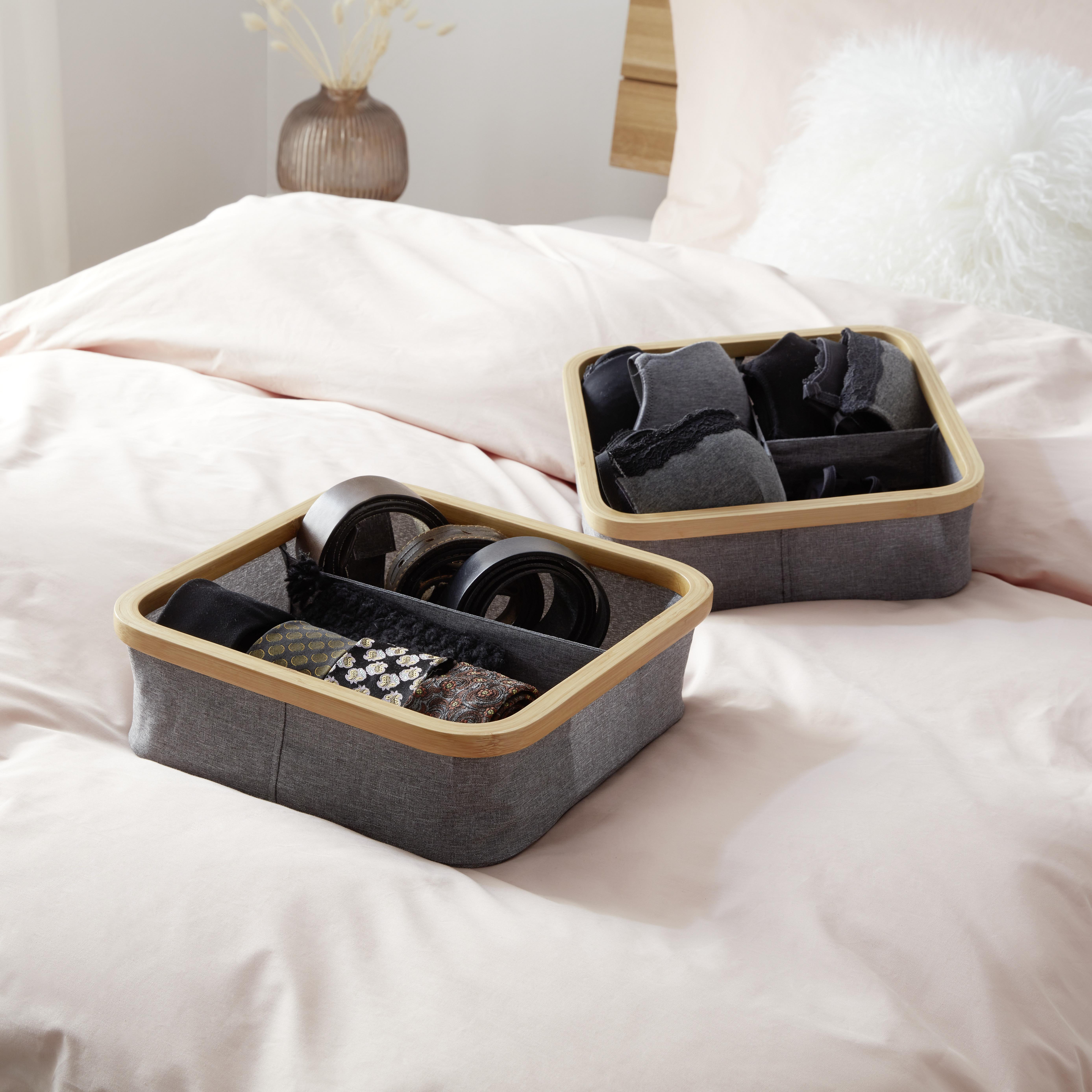 Aufbewahrungbox Simply Storage in Grau - Grau, MODERN, Karton/Holz (30/30/9cm) - Premium Living