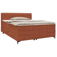 Boxspringbett Bari in Terracotta ca. 180x200cm - Terracotta/Schwarz, KONVENTIONELL, Textil/Metall (180/200cm) - Mömax
