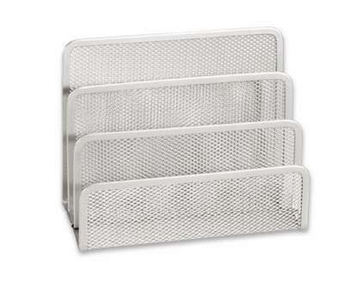 Pisemski Odlagalnik Mesh, Srebrna - srebrne barve, kovina (17,5/8,2/13,5cm) - Mömax