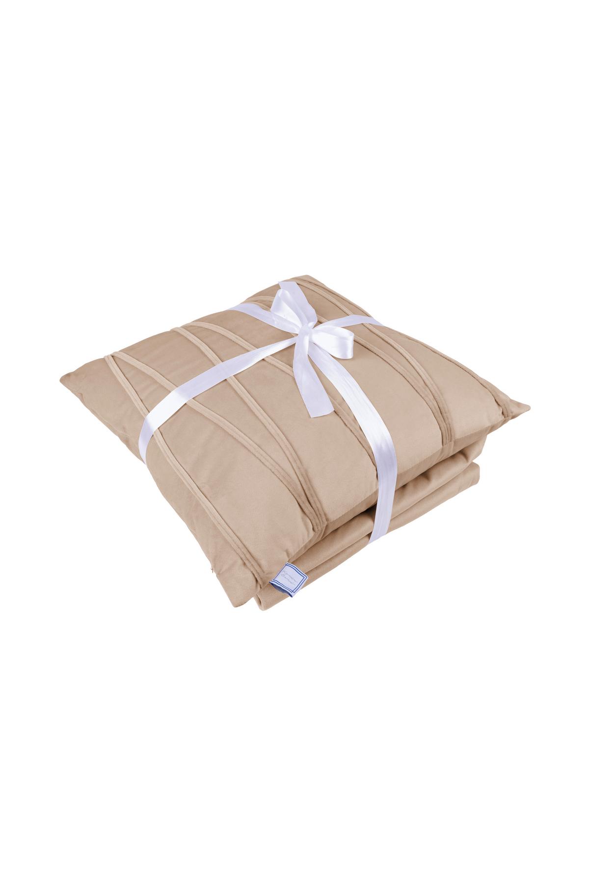 KUSCHELSET PAULINA 125 2ER-SET - Champagner, Konventionell, Textil (130/170/17cm)