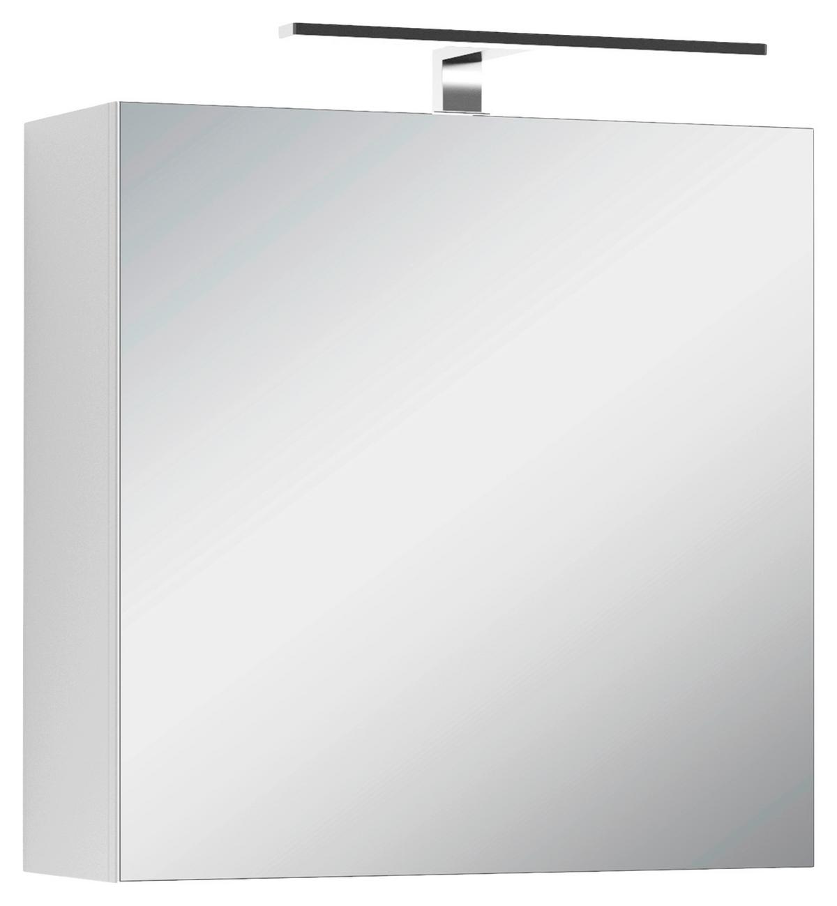 Spiegelschrank Spree B: 60cm Weiß - MODERN, Glas/Holzwerkstoff (60/60/20cm) - MID.YOU
