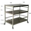 SERVERINGSVAGN SANDRO -EXKLUSIV- - silver/svart, Klassisk, metall/plast (95/88/55cm) - Mömax