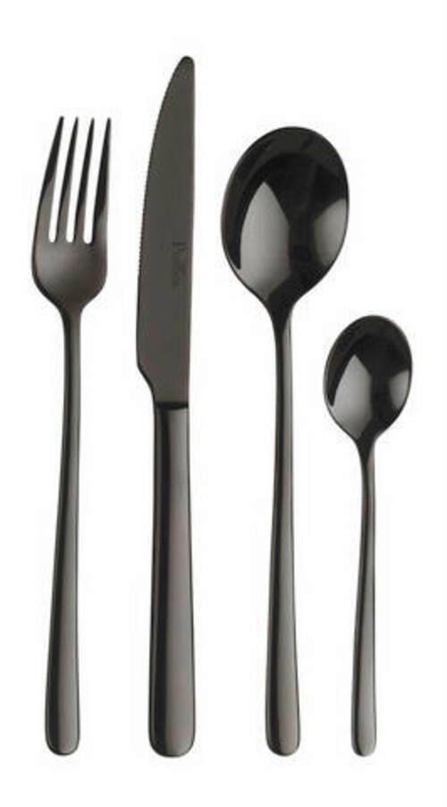 Jedilni Pribor Sky Treasure, 16-Delni - črna, Basics, kovina - Pintinox