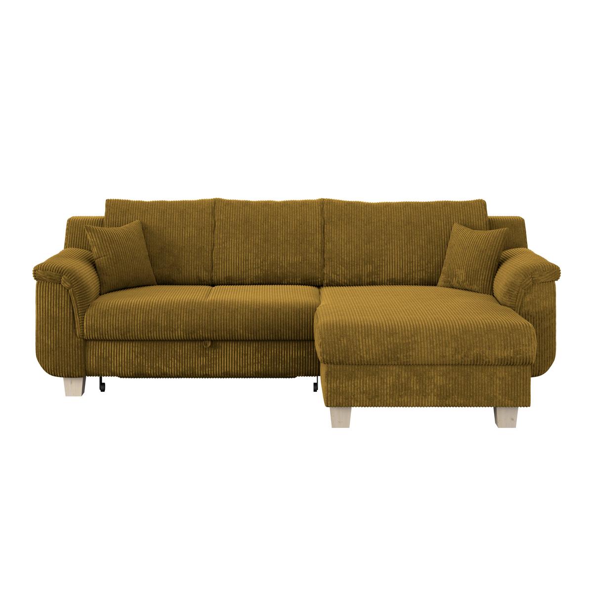 Colţar ALEX - miere, Modern, textil (246/88cm) - Modern Living