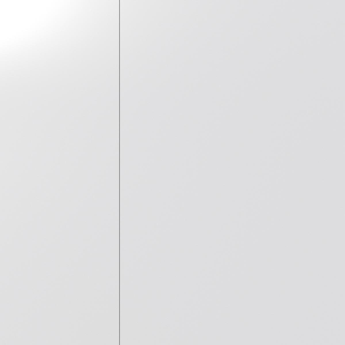 Drehtürenschrank Ludo Weiß ca. 60x180x40 cm - Weiß/Naturfarben, MODERN, Holz/Metall (60/180/40cm) - Bessagi Home