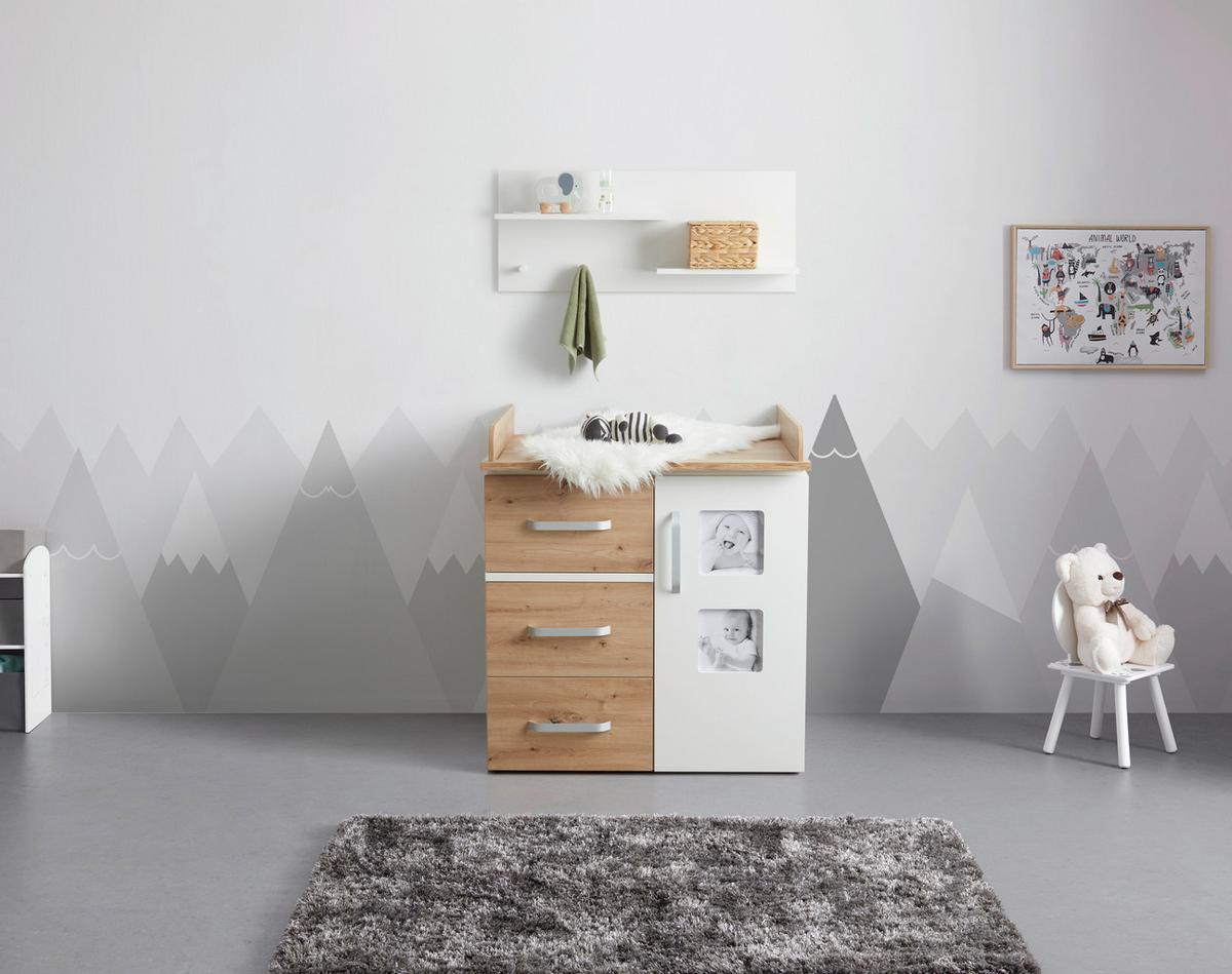 Wandregal in Weiss - Weiss, Holzwerkstoff (94/38/16,5cm) - Roba