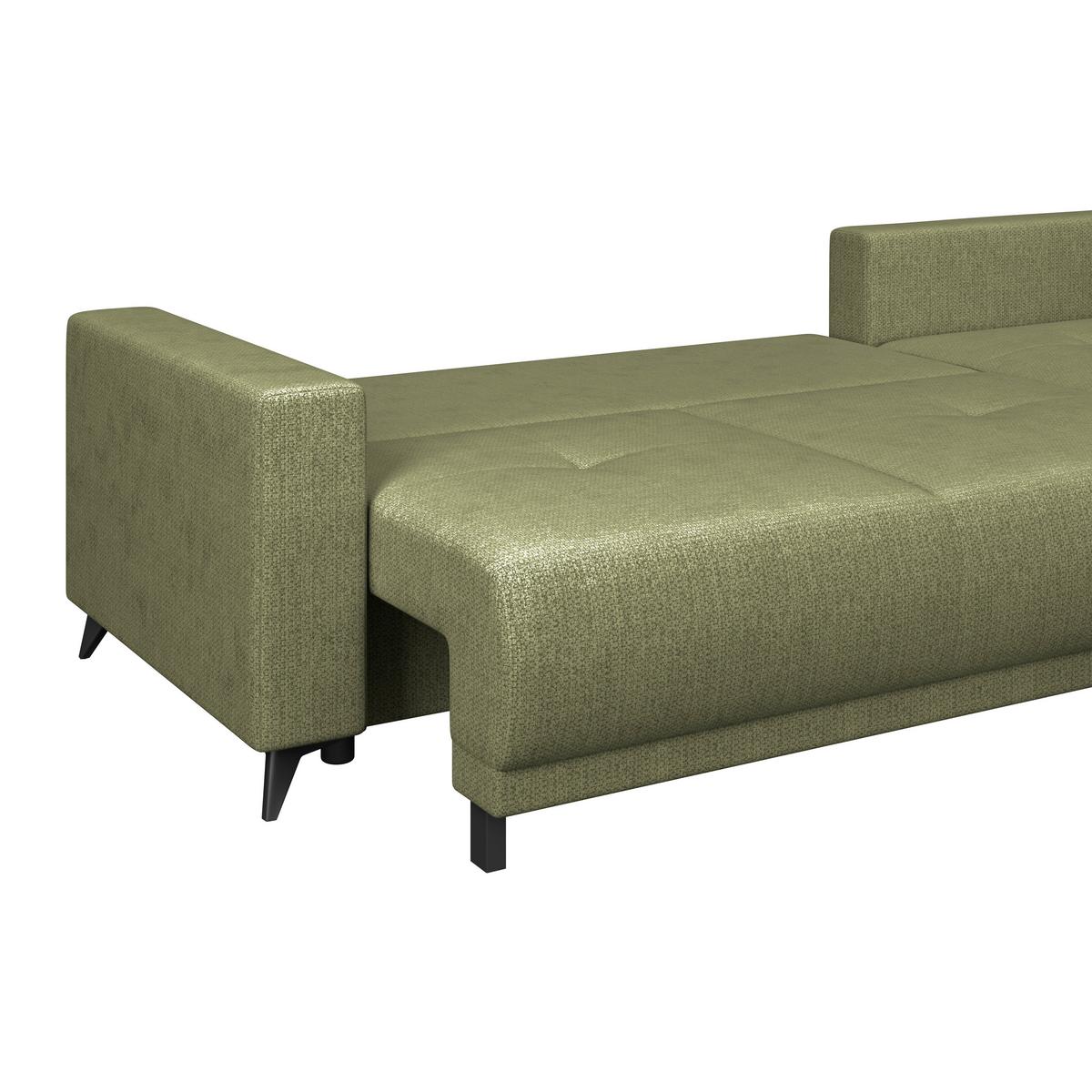 Kutna Garnitura Texas - zelena/crna, Konvencionalno, drvo (259/203cm)