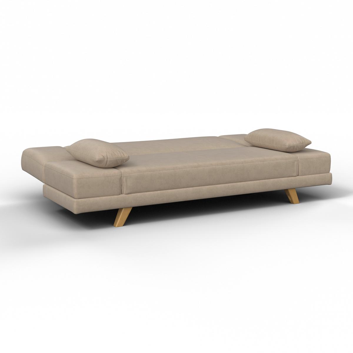Zofa S Posteljno Funkcijo Funky - umazano rjava/bež, Moderno, tekstil/les (183/73/79cm) - Bessagi Home
