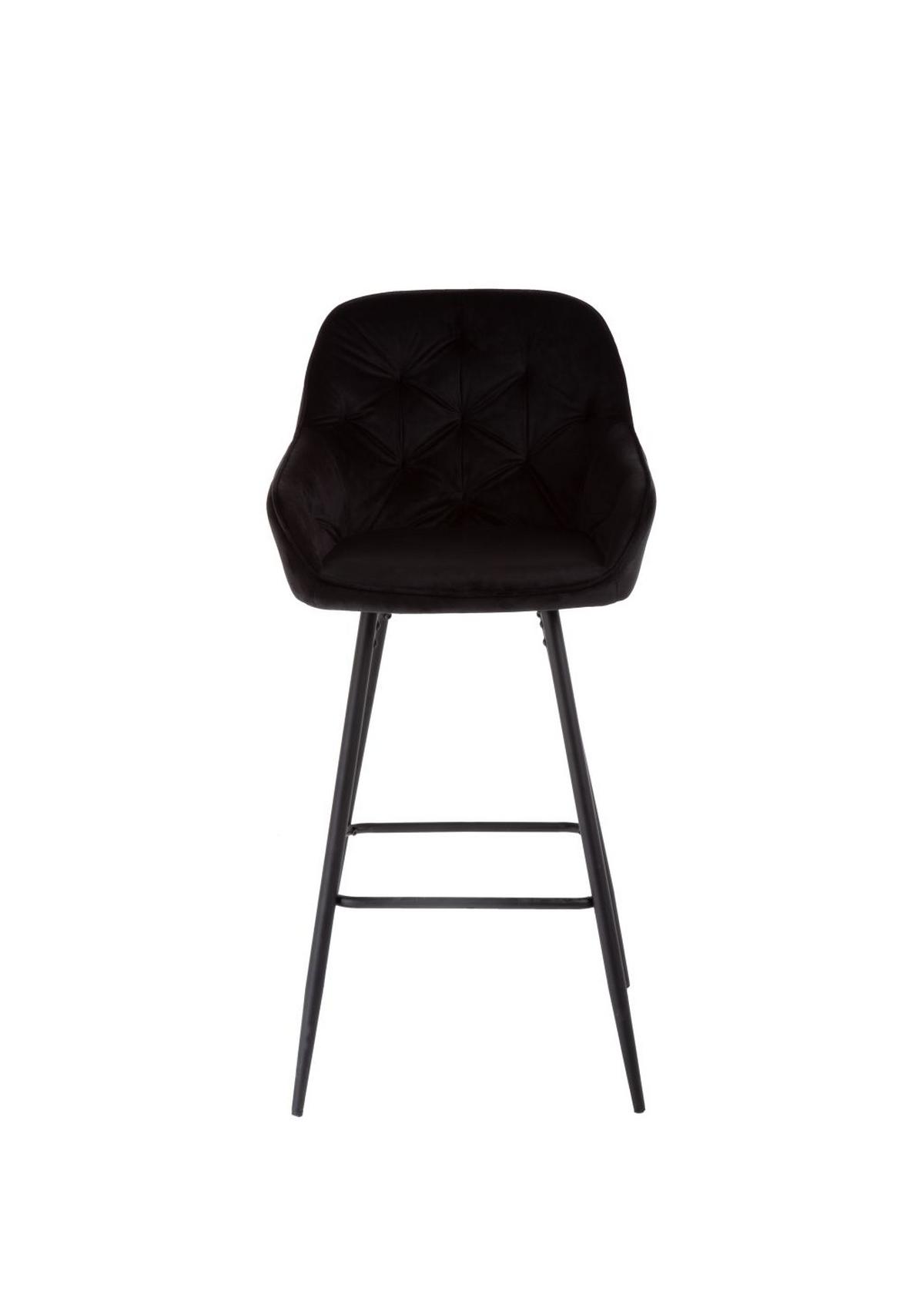 STOŁEK BAROWY TONI -EXKLUSIV- - czarny, Design, metal/tkanina (55/107/53cm) - Carryhome