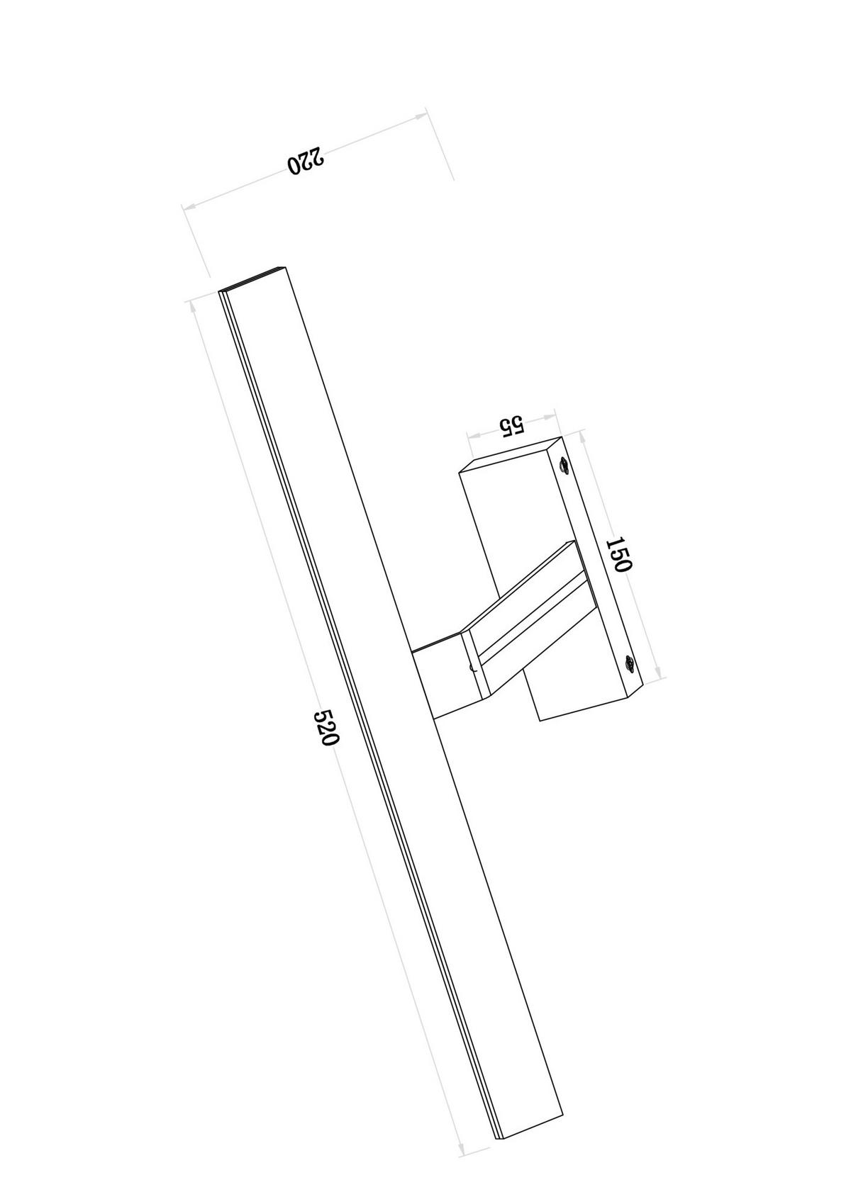 APPLIQUE DE MIROIR DECART - Weiss, Trend, Kunststoff/Metall (5,5/52/22cm) - MAYTONI