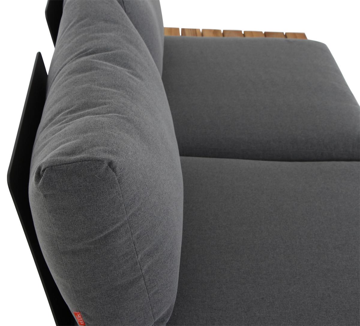 LOUNGESOFA H16599 - Anthrazit/Grau, MODERN, Holz/Textil (175/70/84cm) - Siena Garden