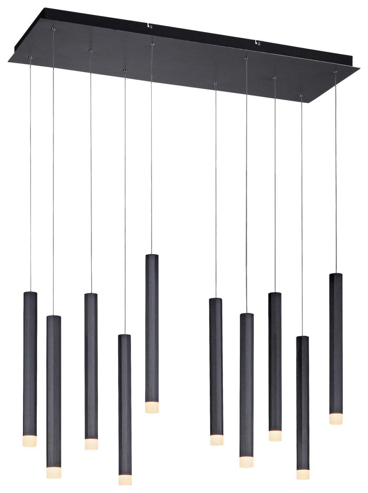 LED-Hängeleuchte Bruno max. 52 Watt - Schwarz, Design, Kunststoff/Metall (89/30/120cm)