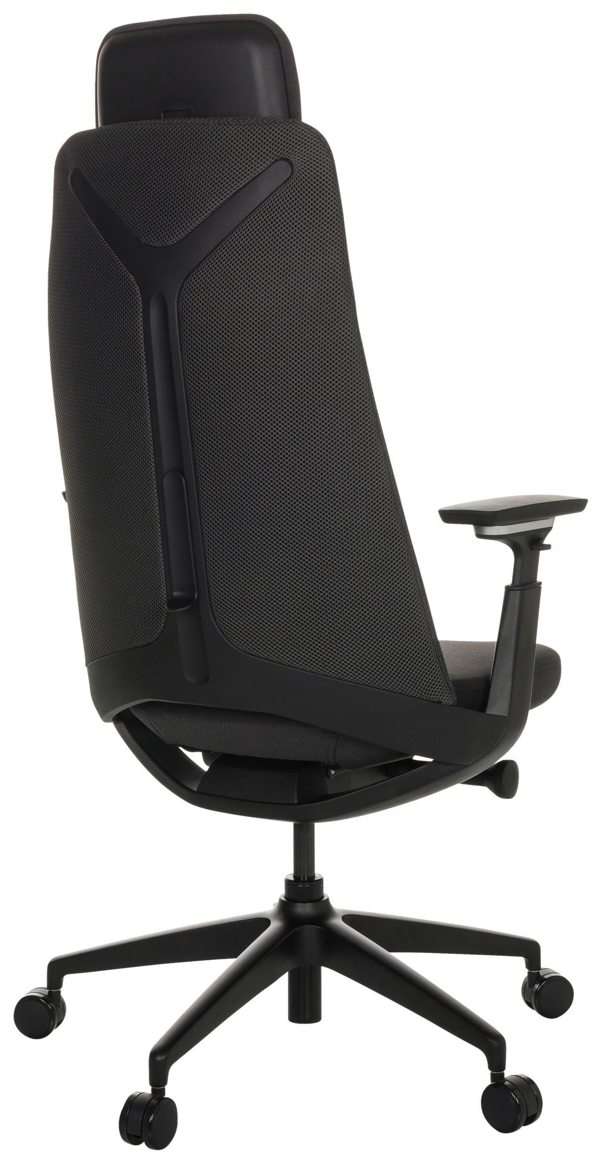 Pisarniški Stol Yucano, Črna - črna, Basics, kovina/umetna masa (68/120-131/60cm) - MID.YOU