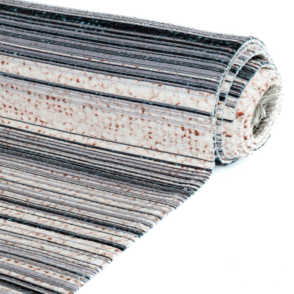 Webteppich Arjen in Blau/Beige ca. 120x170cm - Blau/Beige, Natur, Textil (120/170cm)